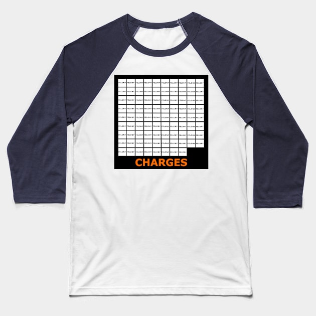 88 FELONY CHARGES - Grid - Front Baseball T-Shirt by SubversiveWare
